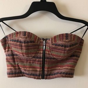 Forever 21 Festival Strapless Crop Top